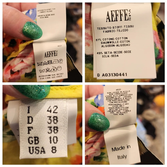 Moschino Couture Silk Traffic Cone Floral Pull On Pants Construction Size 8 - Picture 4 of 16